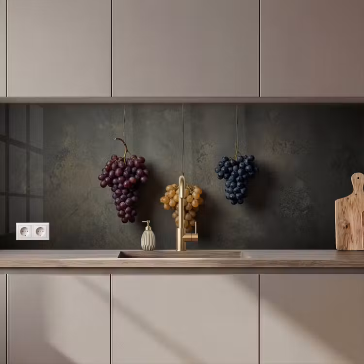 Kitchen splashback - Grapes - Colorful - Wall — 1