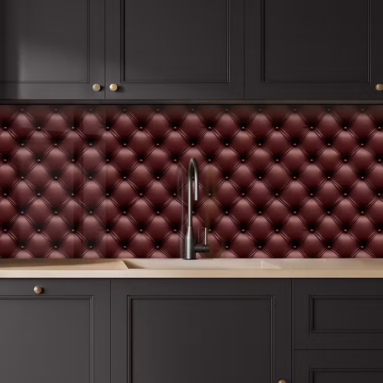 Kitchen splashback - Leather - Pattern - Bordeaux — 6