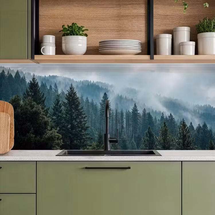 Kitchen splashback - Naaldwoud - Bergen - Mist — 8