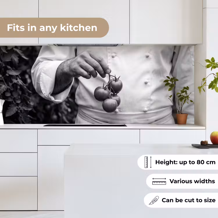 Kitchen splashback - Tomatoes - Chef - Black - White — 7