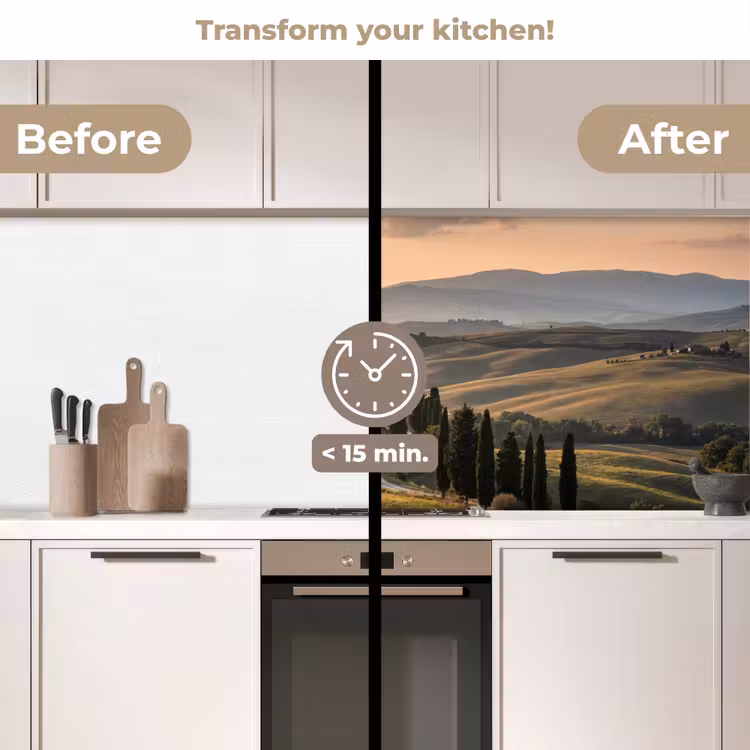 Kitchen splashback - Tuscan - Landscape - Hills — 3