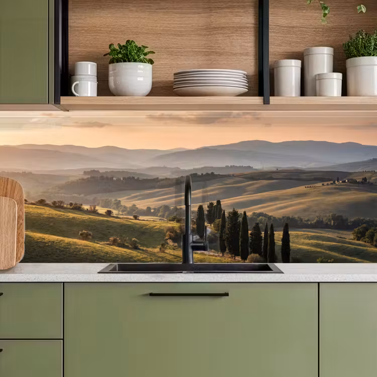 Kitchen splashback - Tuscan - Landscape - Hills — 8