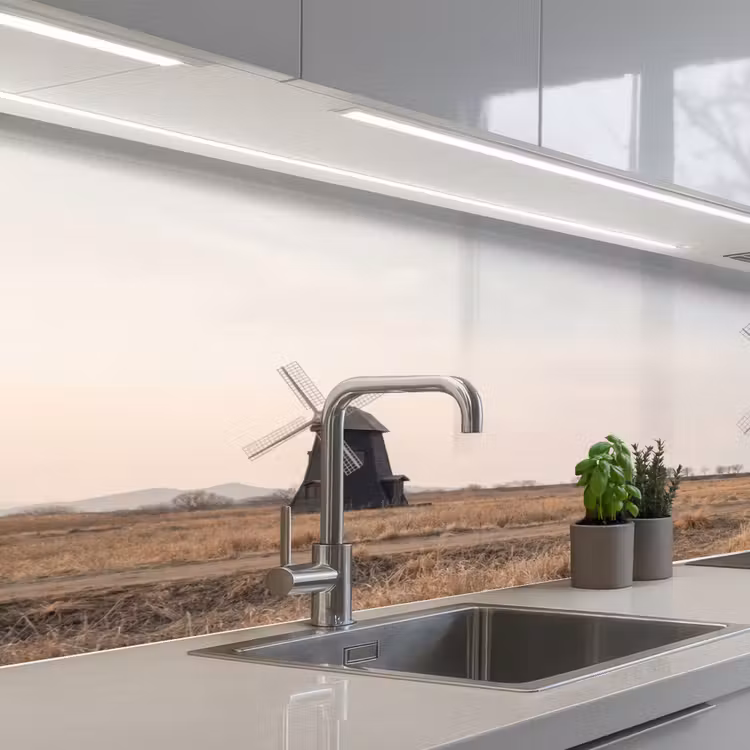 Kitchen splashback - Windmills - Landscape - Field — 2