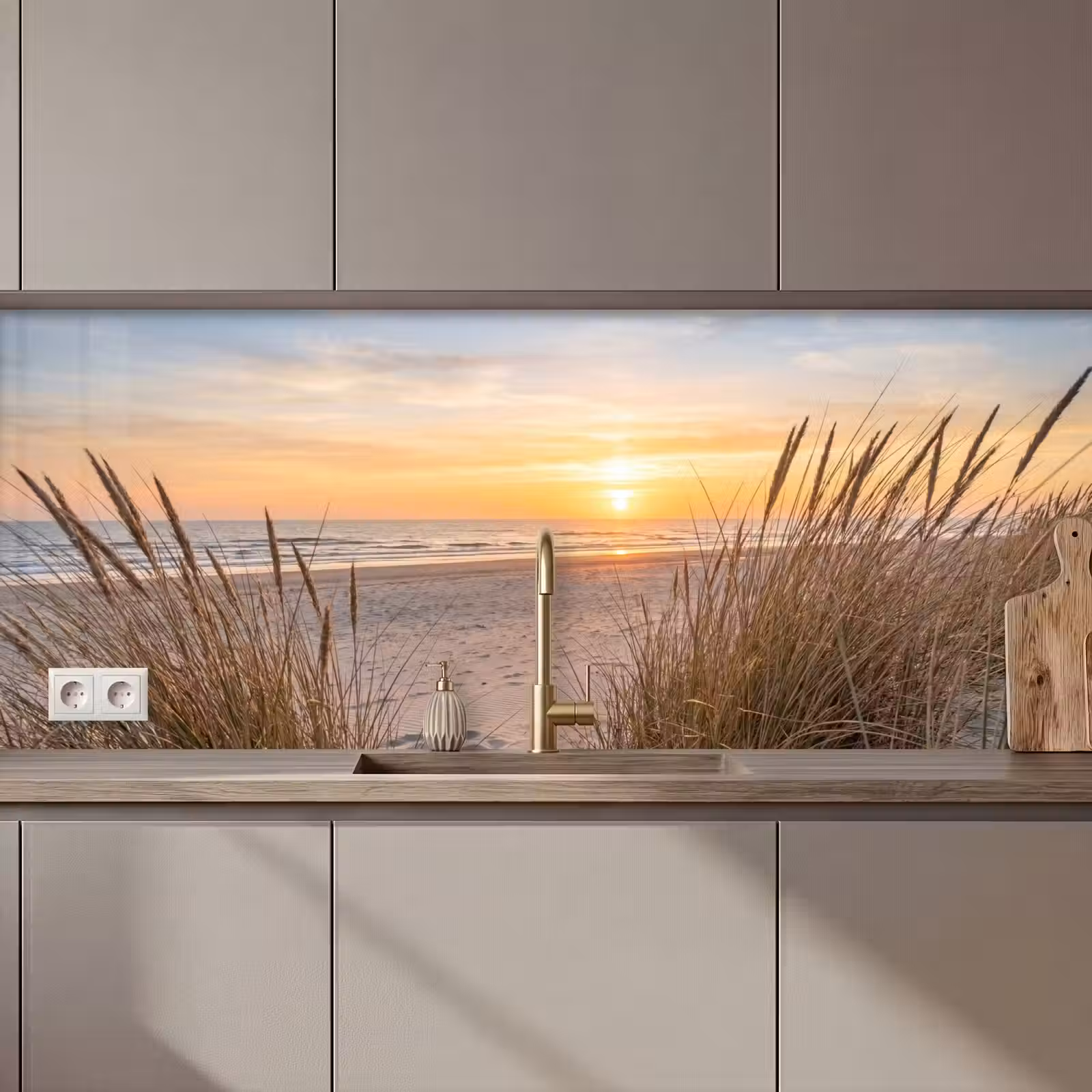 Kitchen splashback - Sunset - Dunes - Sea — 1