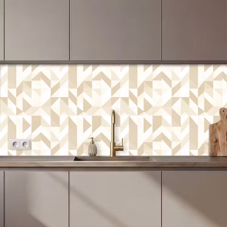 Kitchen splashback - Modern - Abstract - Beige — 1