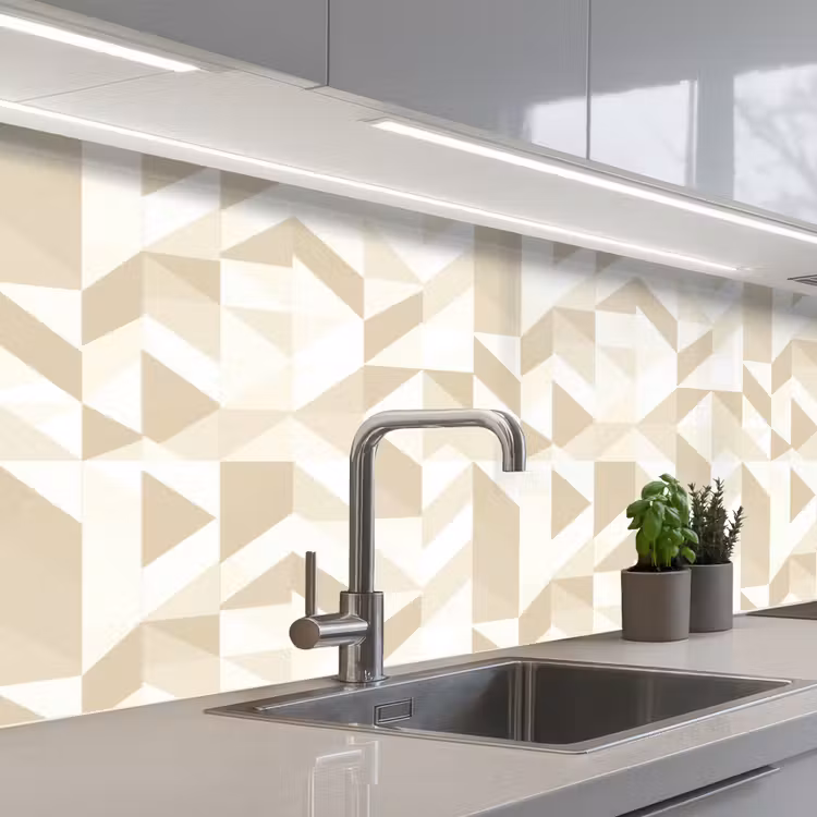 Kitchen splashback - Modern - Abstract - Beige — 2