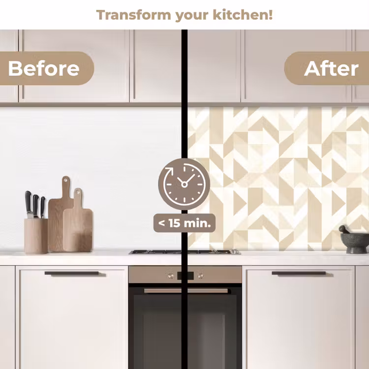 Kitchen splashback - Modern - Abstract - Beige — 3