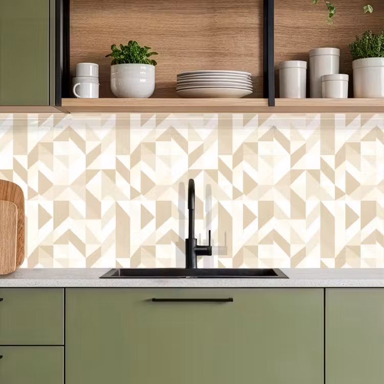 Kitchen splashback - Modern - Abstract - Beige — 8