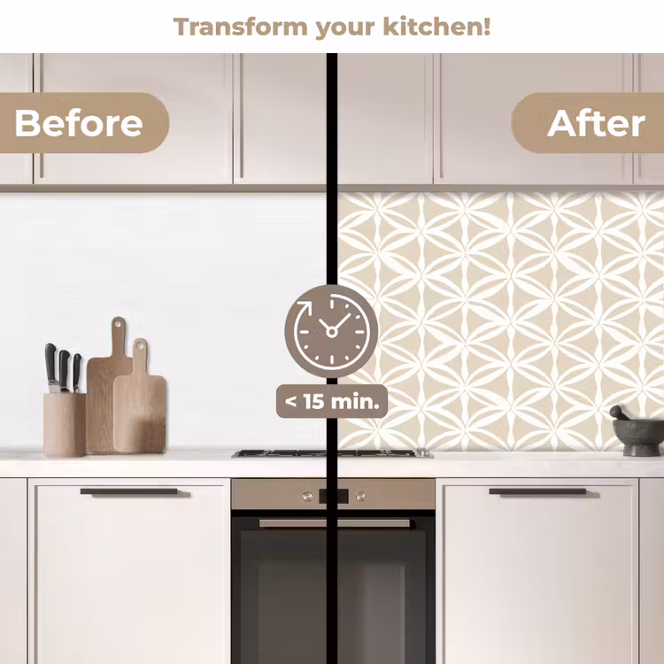 Kitchen splashback - Motif - Modern - Beige — 3
