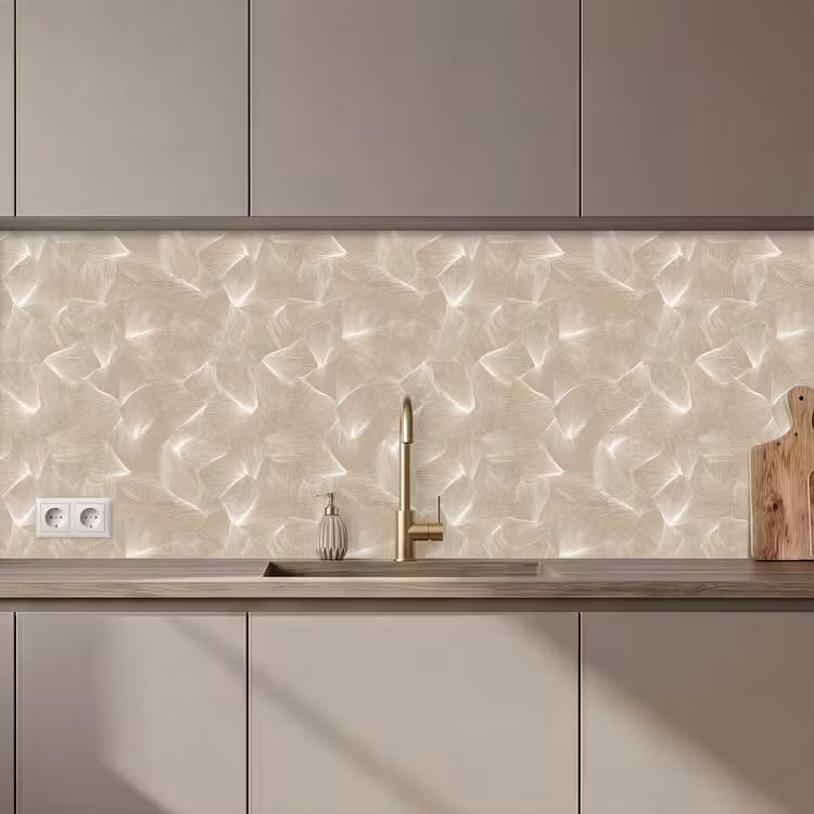 Kitchen splashback - Organic - Texture - Beige — 1