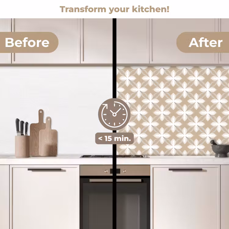 Kitchen splashback - Pattern - Symmetrical - Beige — 3