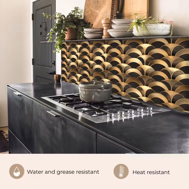 Kitchen splashback - Scales - Texture - Gold — 5