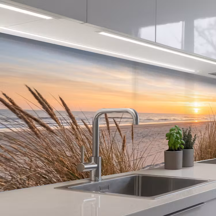 Kitchen splashback - Sunset - Dunes - Sea — 2