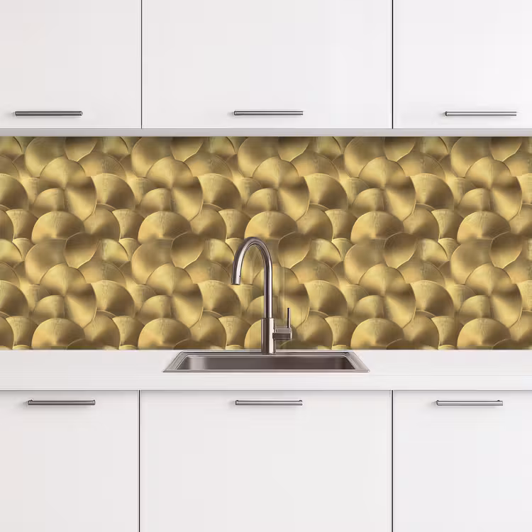 Kitchen splashback - Modern - Circle - Gold — 4