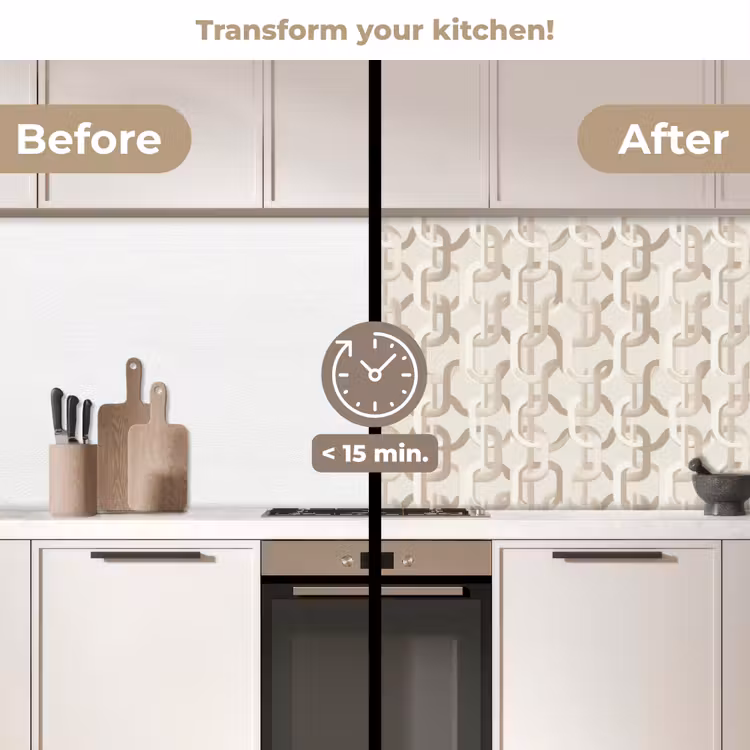 Kitchen splashback - Motif - Abstract - Beige — 3