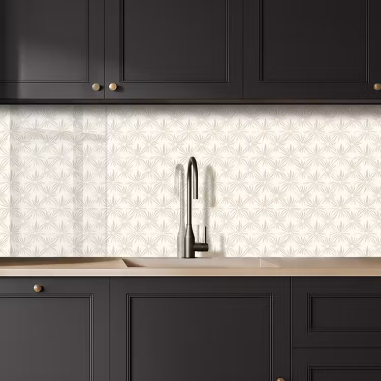 Kitchen splashback - Pattern - Flowers - Beige — 6