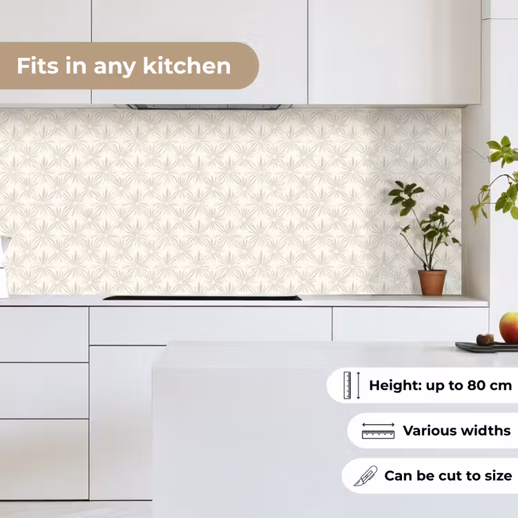 Kitchen splashback - Pattern - Flowers - Beige — 7