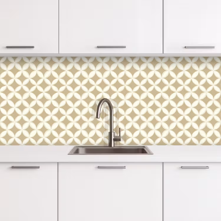 Kitchen splashback - Symmetrical - Motif - Beige — 4