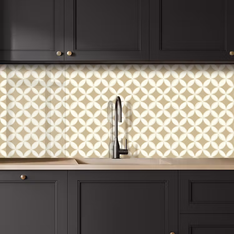 Kitchen splashback - Symmetrical - Motif - Beige — 6