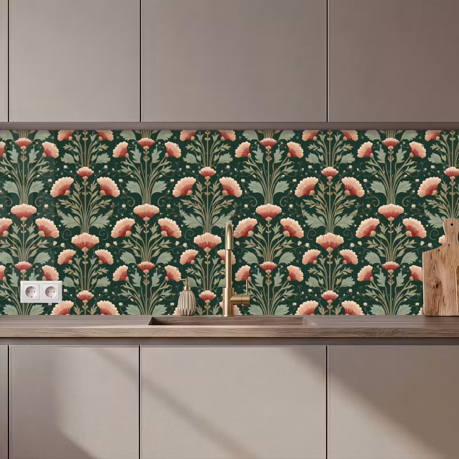 Kitchen splashback - Pattern - Botanical - Colorful — 1