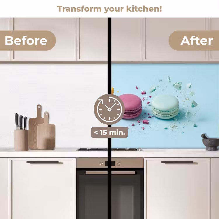 Kitchen splashback - Macaroons - Colorful - Pastel — 3