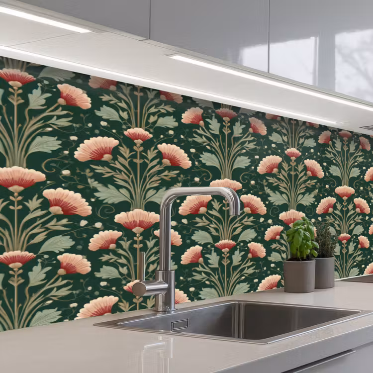 Kitchen splashback - Pattern - Botanical - Colorful — 2