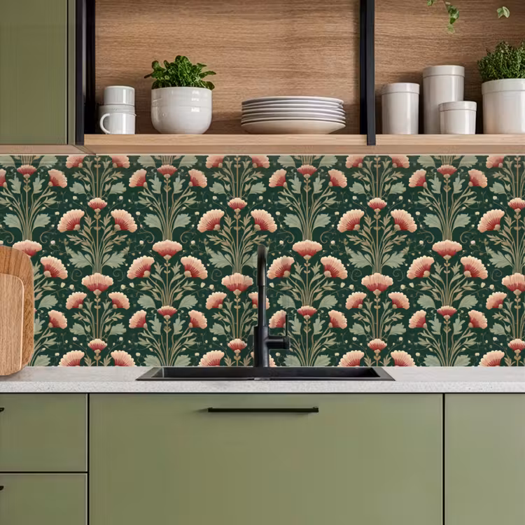 Kitchen splashback - Pattern - Botanical - Colorful — 8