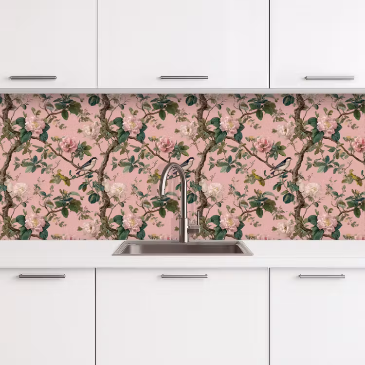 Kitchen splashback - Peonies - Botanical - Bird — 4