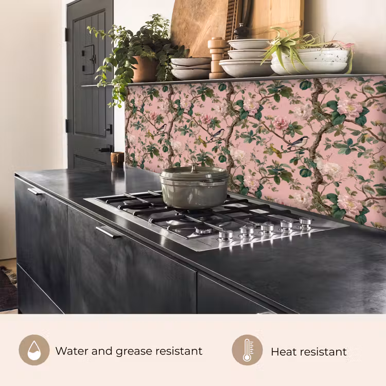 Kitchen splashback - Peonies - Botanical - Bird — 5