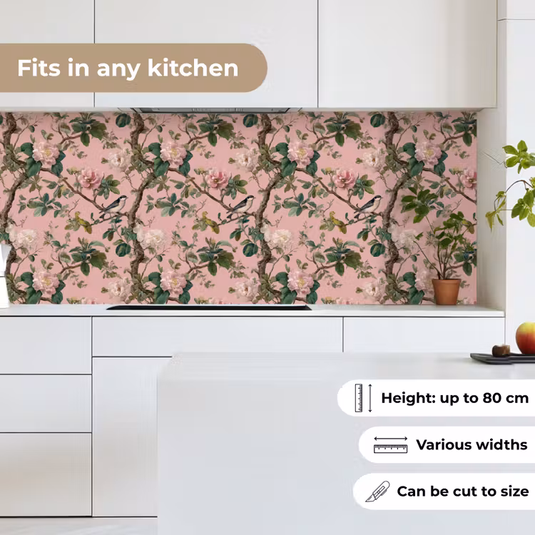 Kitchen splashback - Peonies - Botanical - Bird — 7