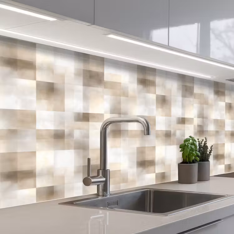 Kitchen splashback - Texture - Linen - Beige — 2