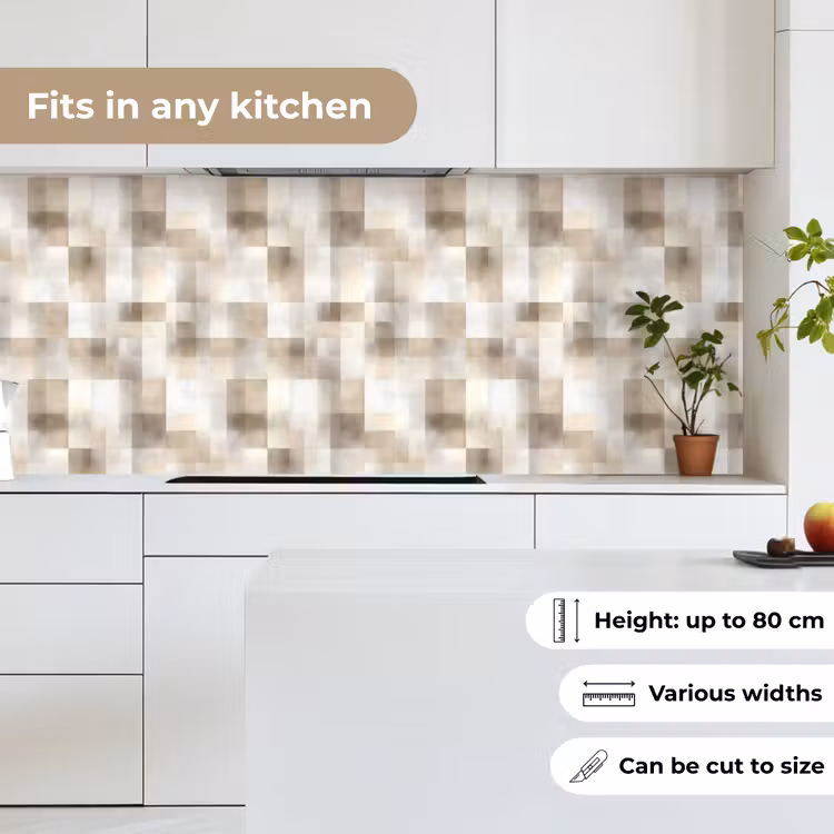 Kitchen splashback - Texture - Linen - Beige — 7