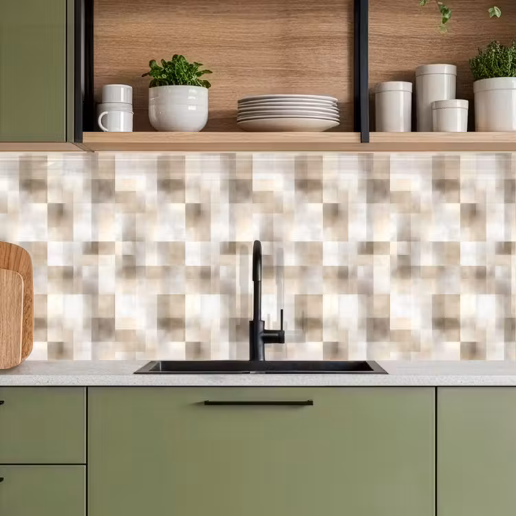 Kitchen splashback - Texture - Linen - Beige — 8