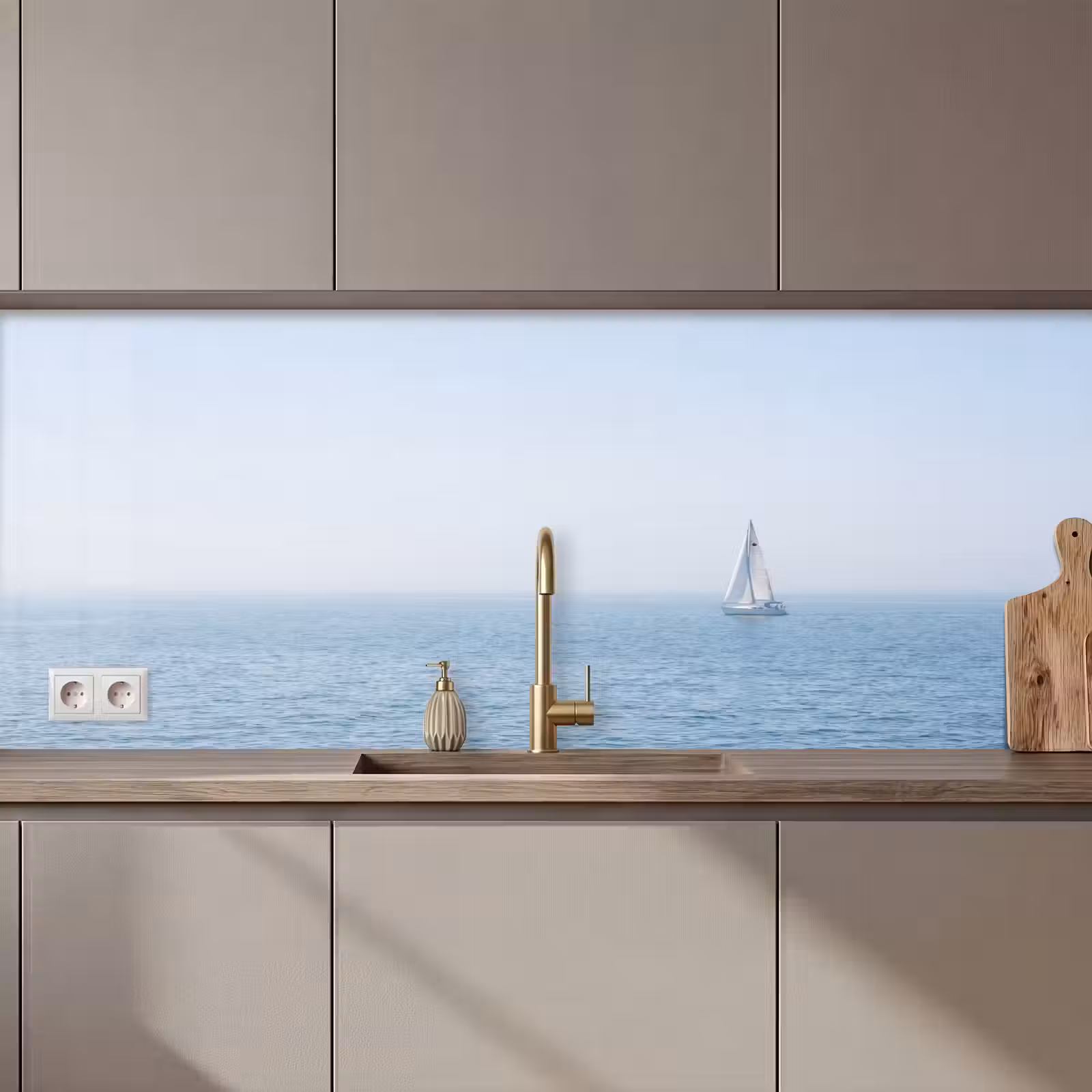 Kitchen splashback - Horizon - Sailboat - Sea — 1