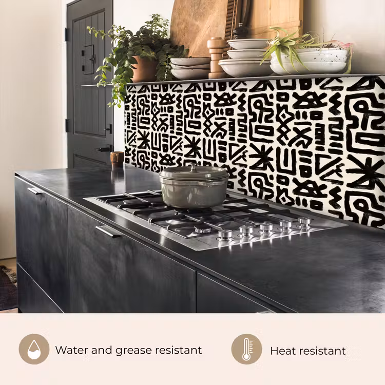 Kitchen splashback - Geometric - Figures - Black — 5