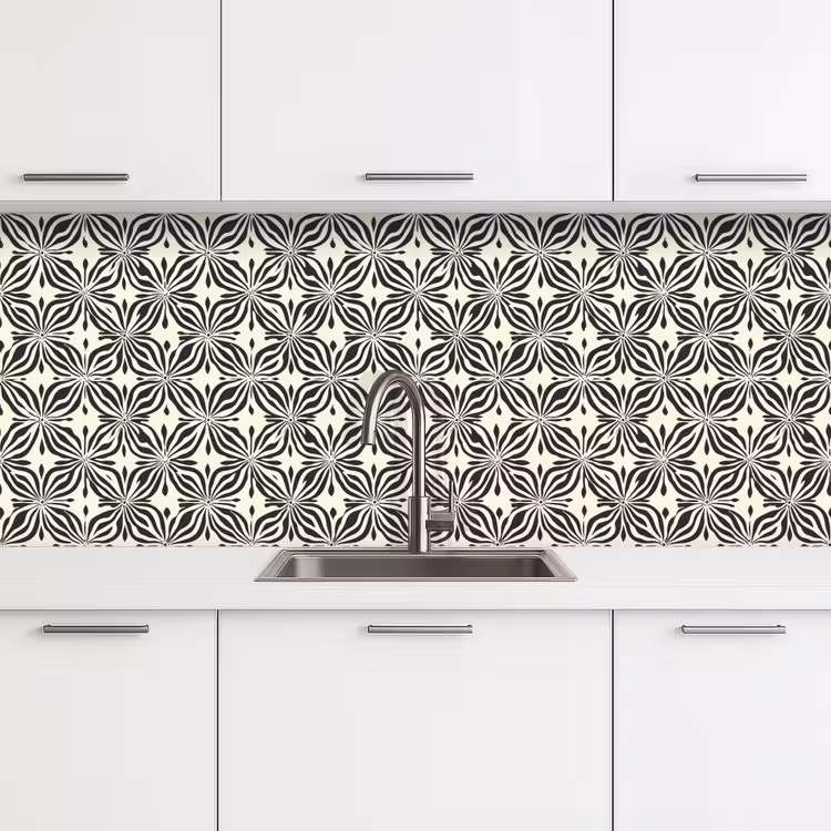 Kitchen splashback - Graphic - Pattern - Black — 4