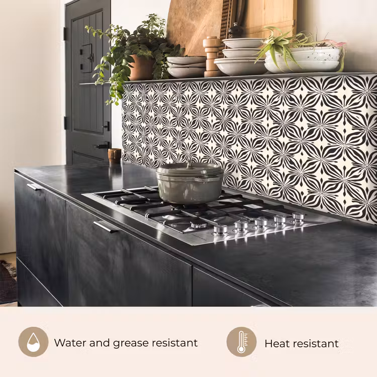 Kitchen splashback - Graphic - Pattern - Black — 5