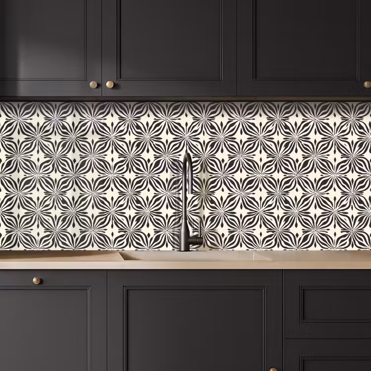 Kitchen splashback - Graphic - Pattern - Black — 6