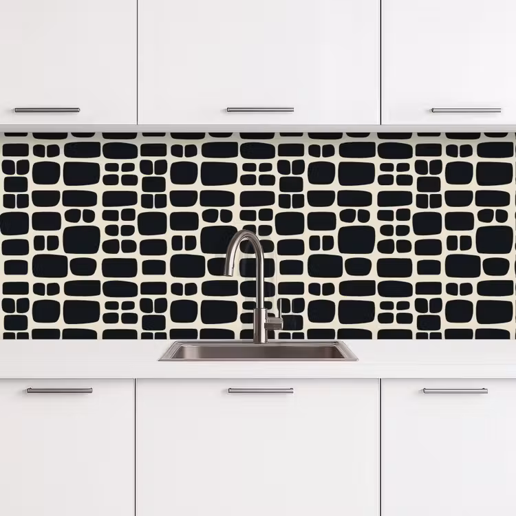 Kitchen splashback - Modern - Organic - Black — 4