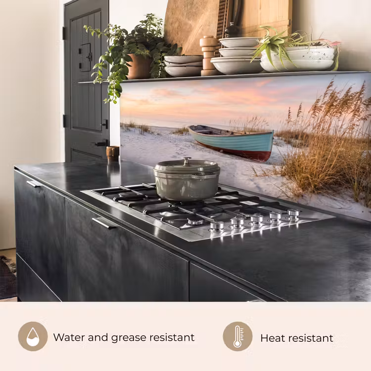 Kitchen splashback - Rustic - Rowing boat - Sandy beach — 5