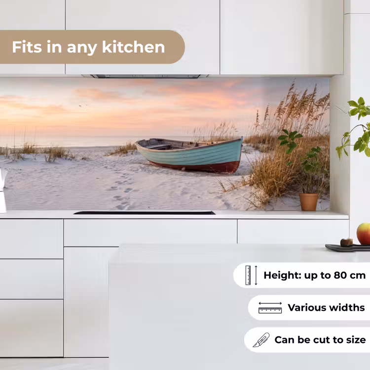 Kitchen splashback - Rustic - Rowing boat - Sandy beach — 7