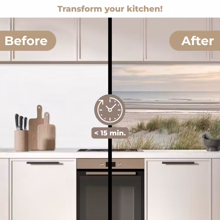Kitchen splashback - Sandy beach - Cloudy - Dunes — 3