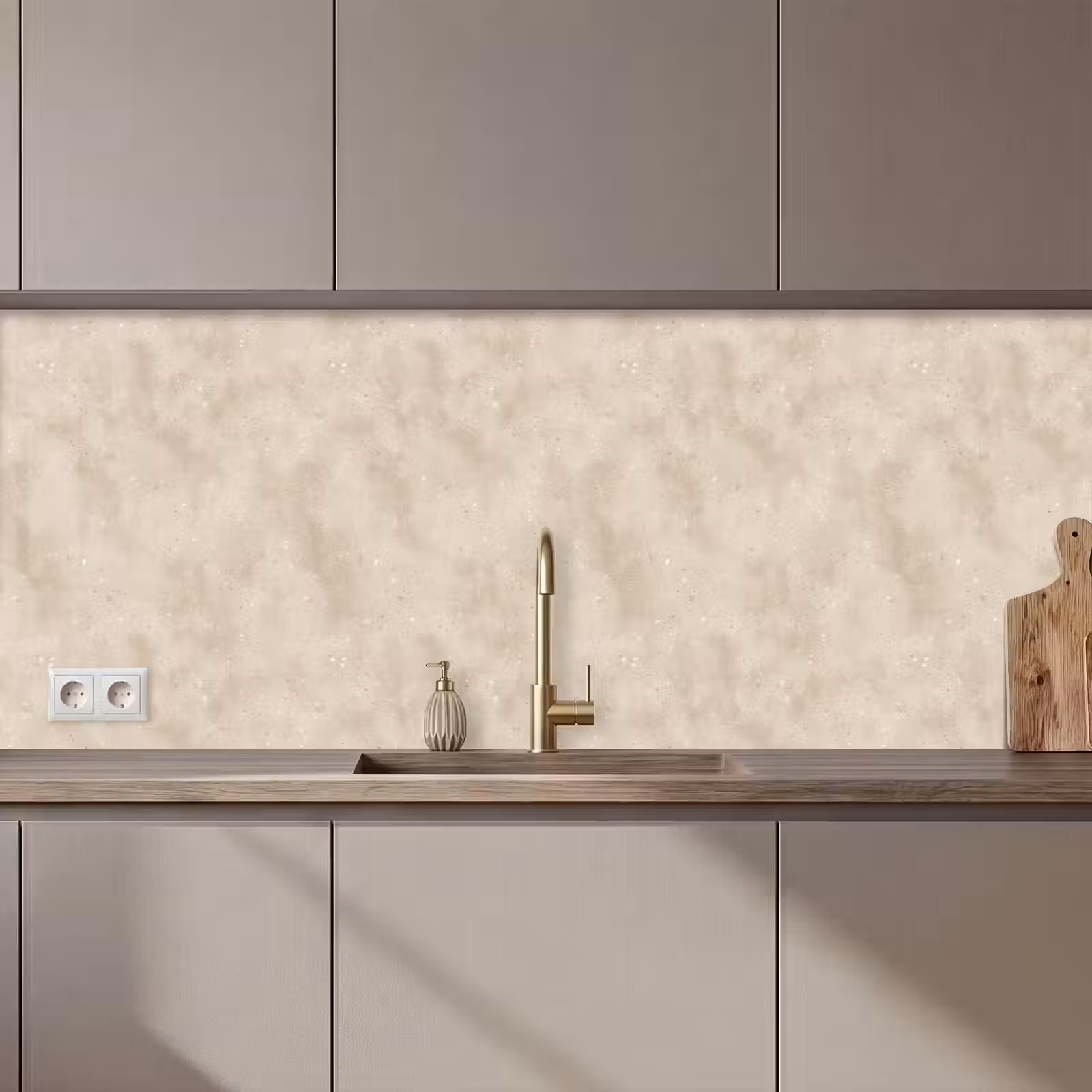 Kitchen splashback - Texture - Speckles - Beige — 1