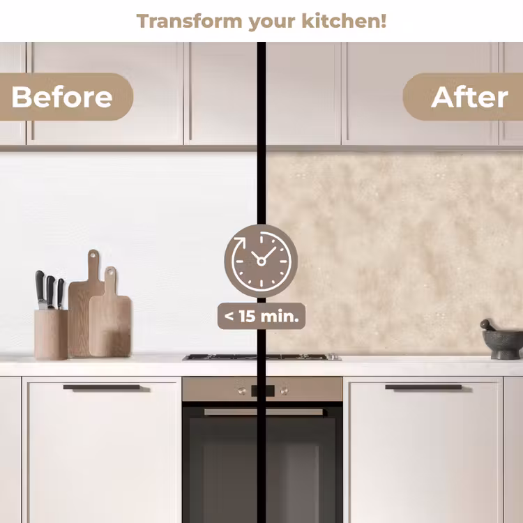 Kitchen splashback - Texture - Speckles - Beige — 3