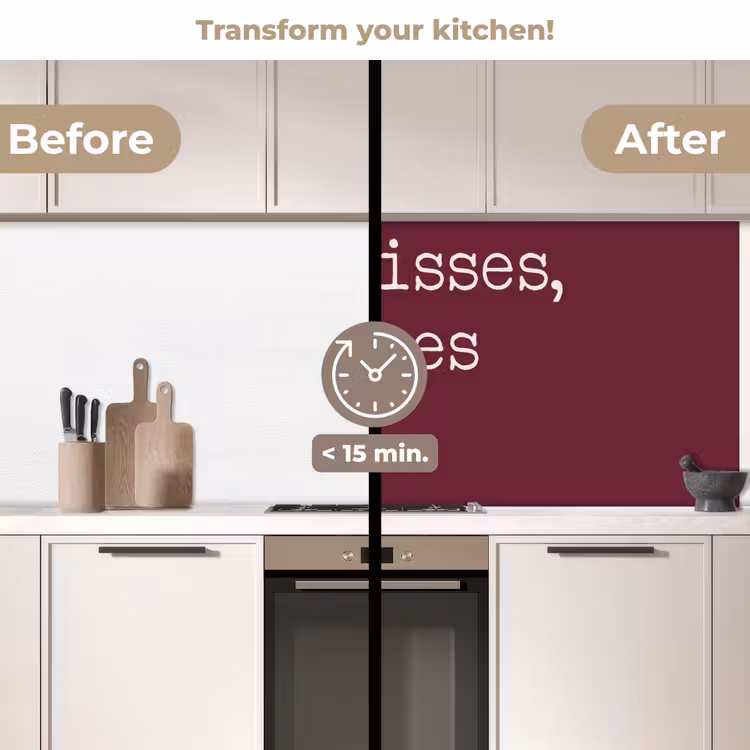 Kitchen splashback - Kitchen kisses, dirty dishes — 3