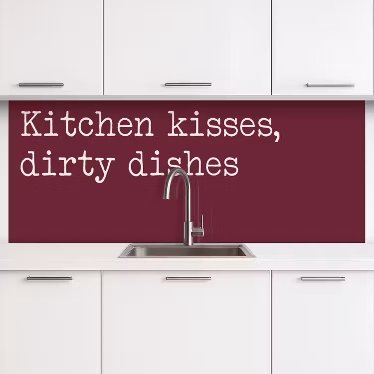 Kitchen splashback - Kitchen kisses, dirty dishes — 4