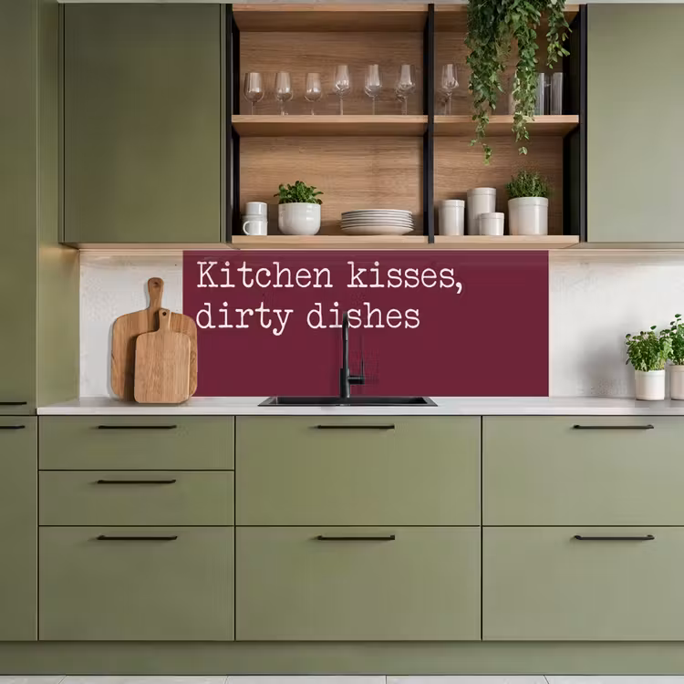 Kitchen splashback - Kitchen kisses, dirty dishes — 8