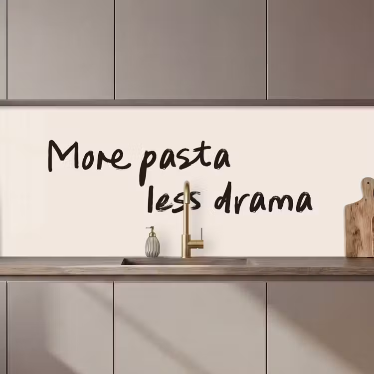 Kitchen splashback - More pasta less drama — 1