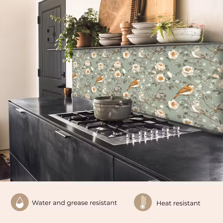 Kitchen splashback - Pink - Birds - Colorful — 5