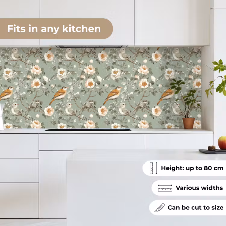 Kitchen splashback - Pink - Birds - Colorful — 7